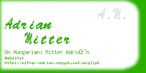 adrian mitter business card